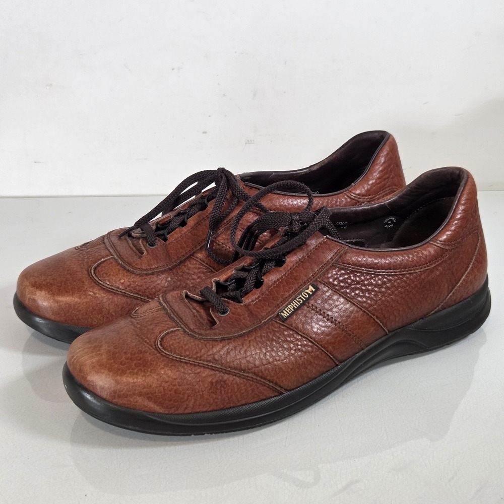 MEPHISTO HIKE DESERT WILD Men's Brown Leather Lace Up Air Jet Runoff Shoes Sz 13